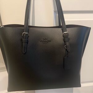 Coach Black Pebbled Leather Tote